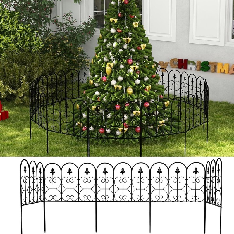 kinbor Tall Garden Fencing Rustproof Border Fence Edging Heavy Duty
