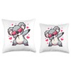 Koala Heart Shape Sunglasses Dabbing Dance Lover Throw Pillow