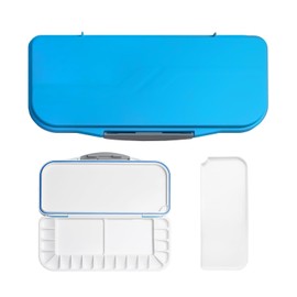 1 Piece Blue Palette Box, Paint Palette, Watercolor Palette, Mixing Palette, Multi-compartment Palette, Palette with Lid, Portable Palette, Plastic Palette