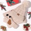 Women Beanie Hat Scarf Gloves Set, 3 PCS Winter Warm