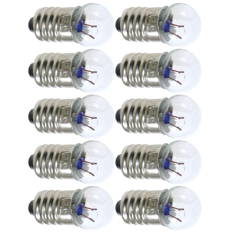 MEETOOT Set of 10pcs Screw Mini Bulb 2.5V and 5pcs