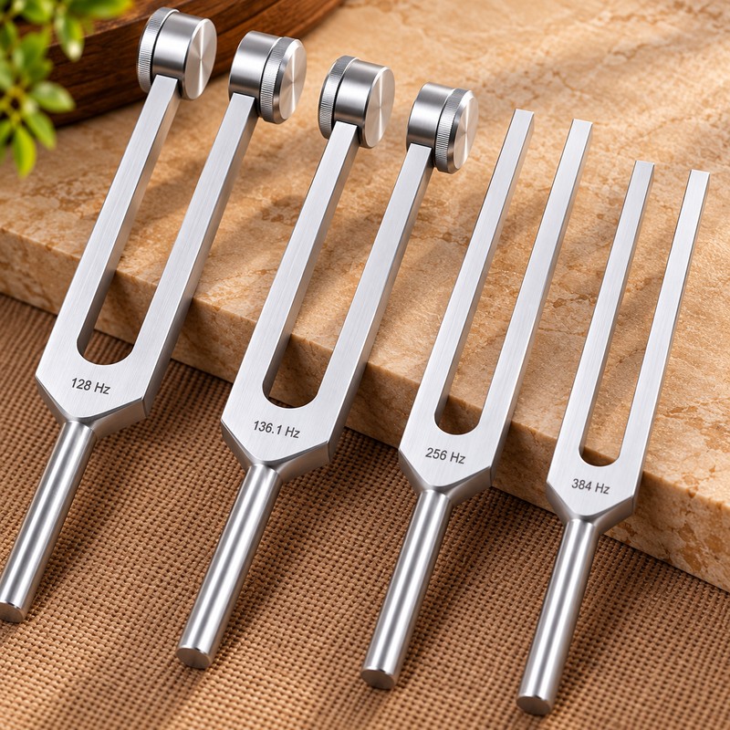 Tuning Fork Set for Sound Practice – 128Hz, 136.1Hz, 256Hz