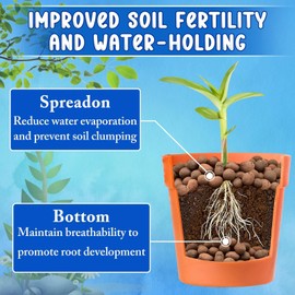 ZeeDix 10LBS Lightweight Expanded Clay Pebbles - pH-Balanced Hydroponic Growing Media for Aquaponics & Indoor Plants (Reusable Soilless Aggregate)