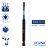 5 x Rennie Tools 100mm Long T27 TX27 Impact Screwdriver