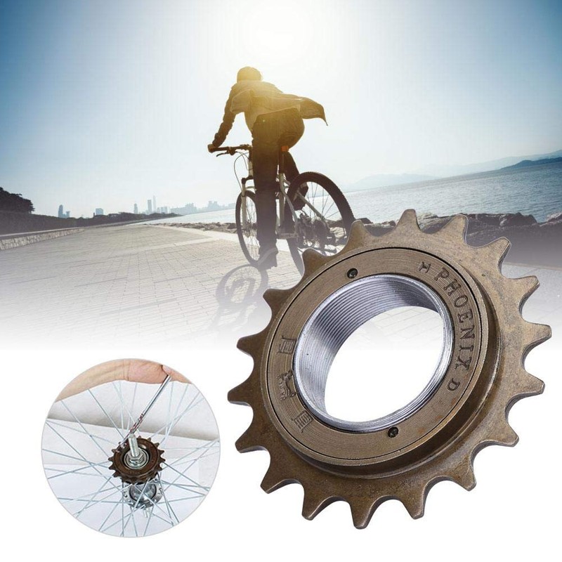Elprico Bicycle Freewheel, 18 Teeth Bicycle Freewheel Sprocket Single Speed