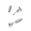 Zeayebsr 2pcs Women Men Punk Stainless Steel Screw Stud Earrings