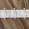 Burkfeeg 200 Pcs White Curtain Hooks Gliders Rollers, Plastic Curtain