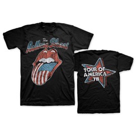 Rolling Stones - Mens Tour Of America T-Shirt - X-Large gun metal gray