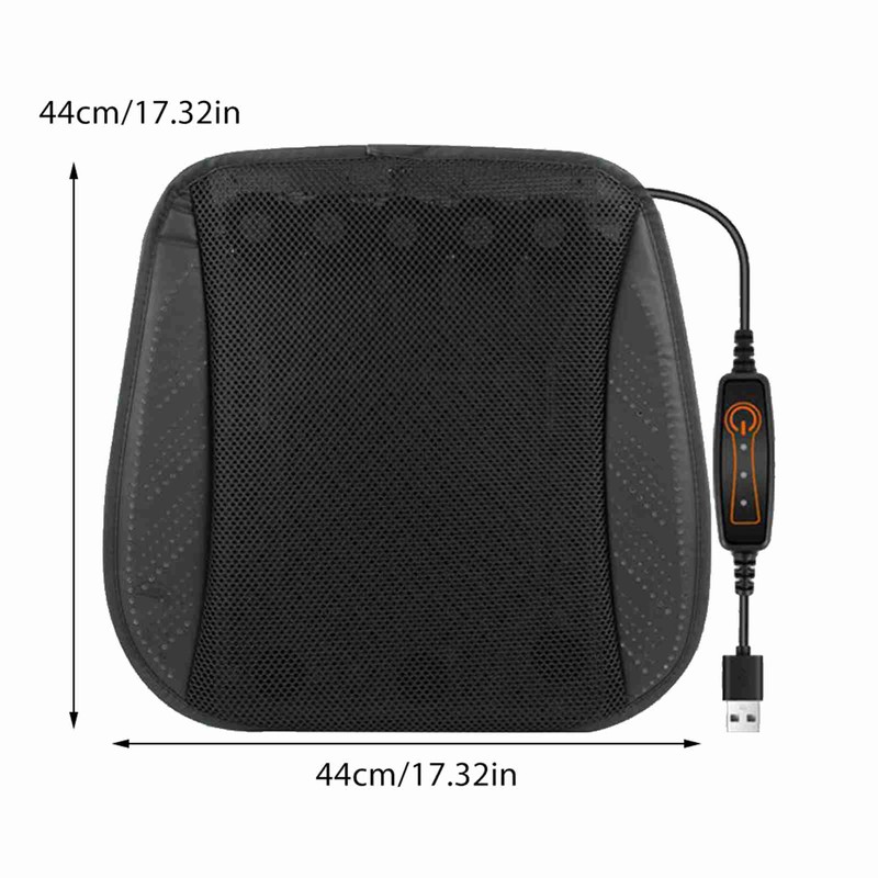 Ventilated Seat Cushion with USB Port, Summer Breathable Cooling Pad