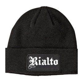 Kings Of NY Rialto California CA City Winter Knit Adult Beanie Hat Black
