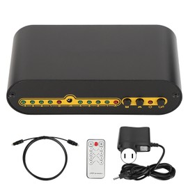 SPDIF Digital Optical Audio Matrix 4x2 Switch Switcher Splitter with Remote Control