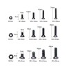 Hilitchi 460-Pcs M3 M4 M5 Hex Socket Flat Head Countersunk