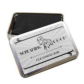 Barra limpiadora Screaming Cock - Divertido diseo vintage de gallo cantando - Jabn de bao novedoso para hombres - Jabn negro, hecho a mano, fabricado 