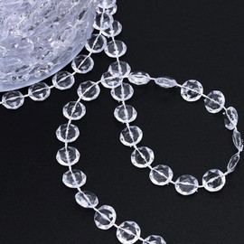 A'sTool Crystal Beaded Curtain Decoration, 30M, Clear