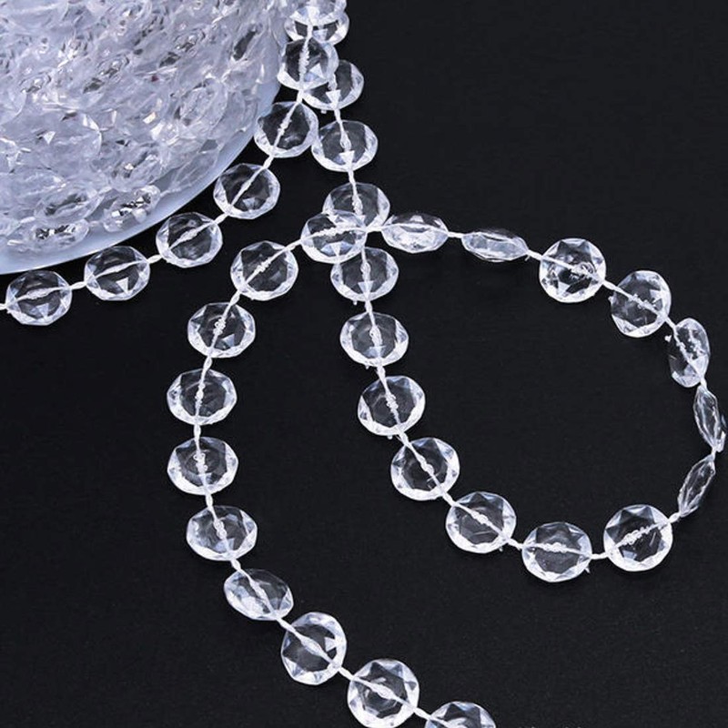 A'sTool Crystal Beaded Curtain Decoration, 30M, Clear