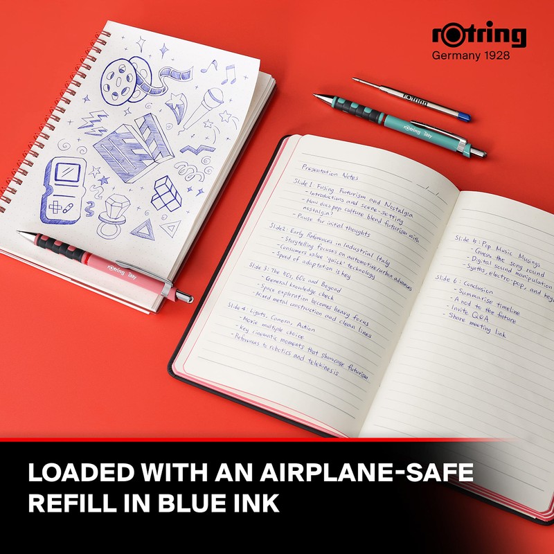 rOtring Tikky Pastel Ballpoint Pens | Blue Ink | Medium
