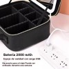 Maletin Estuche De Maquillaje Con Espejo Y Luz Led 3