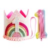 COACOM 1 Piece 1st Birthday Crown 1 Piece Balloons Princess