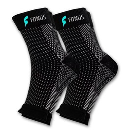 Compression Socks by Fitnus | Ankle Support and Swelling Relief for Men and Women (2 Pack)