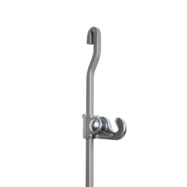 STAS Art Hanging Set: STAS j-Rail max Steel Rod Silver 4x4 150cm + Hook