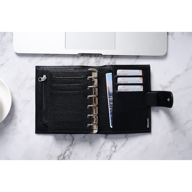 Moterm Pocket Regular Rings Planner - Genuine Leather Binder Organiser