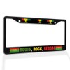 Fastasticdeals Metal Insert License Plate Frame Roots, Rock, Reggae Jamaica