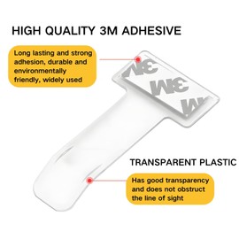 Lyivisk 12 StCk Parkausweis Halterung Windschutzscheibe, Parkscheinhalter, Halter-Set, Transparente Selbstklebende Halter FR Windschutzscheiben, Parkschein,Parkausweis-Autozubeh?R, Ausweise Und Tickets