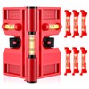 Enhon Adjustable Magnetic Post Level with 6 Hanging String Line