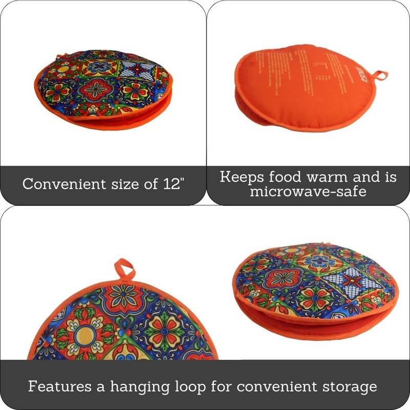 IMUSA 12in Cloth Tortilla Warmer, Talavera