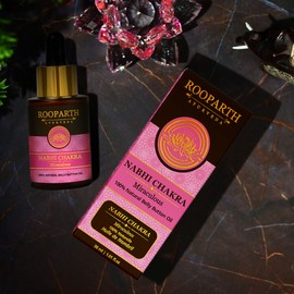 Rooparth Ayurveda Nabhi Chakra Miraculous Belly Button Oil - 100% Natural All-in-One Belly Button Oil for Healthy Hair, Skin & Body with Ajwain, Ginger, Neem, Heeng & Pure Cow Ghee 30 ml | 1 fl oz