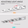 52" Modern 7 Light LED Vanity Light Fixture,Chrome Finish with