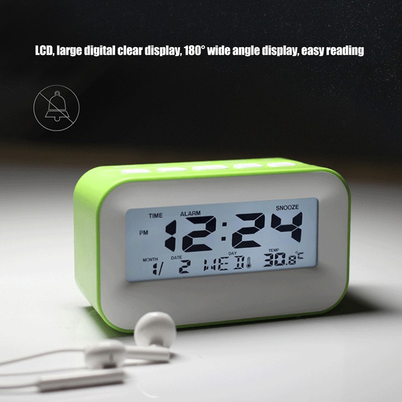 LCD Kids Alarm Clock Backlight Musical Alarms Countdown Timer Function