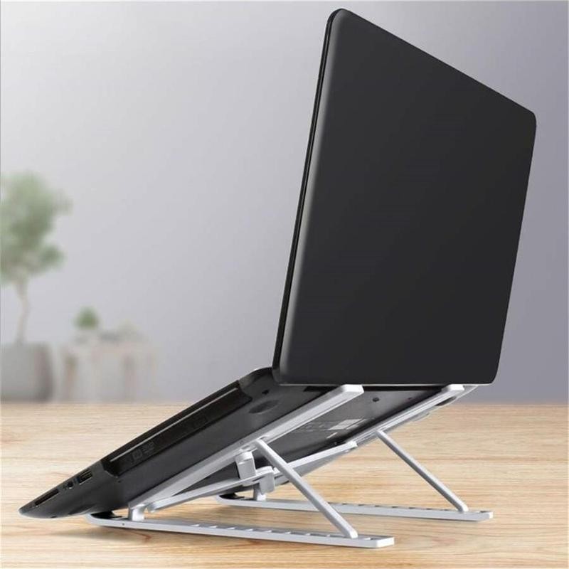 Adjustable Heat Dissipation Laptop Stand, 1 Count Plastic Foldable Laptop Desktop