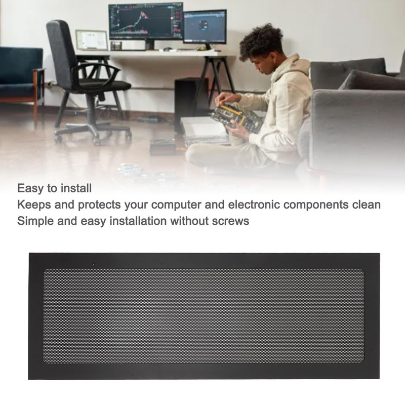 2pcs Magnetic Dust Filter PC, Computer Fan Filter Grills PVC,