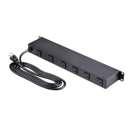 StarTech.com 8-Outlet Horizontal Rack Mount Metered PDU, 1U Server Power Strip w/Surge Protector, 8ft (2.4m) Power Cable, TAA