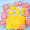 Crethinkaty Space Cookie Cutter-8 Plastic Cookie Stamp-Space Cartoon Fun Cookie