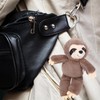TOYANDONA Plush Sloth Keychain, Stuffed Animal Toy Keyring Soft Kawaii