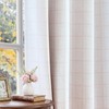 Pink Plaid Jacquard Blackout Curtains for Bedroom 52x72 2 Panels