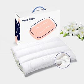Vesta LimeZen Silk-Layered Ultra Thin Pillow, Slim and Flat Design for Back or Stomach Sleepers, Low Profile (2.5" Height) & Soft (Pack of 1)