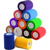 Inksafe Assorted Colours Self Adherent Cohesive Bandages 7.5cm x 4.5m