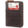 Polare Full Grain Leather Travel Passport Wallet with YKK Zipper