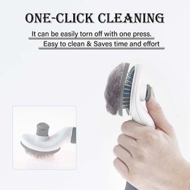 Cat Brush Dog Brush for Grooming - Cat Hair Comb for Shedding, Pet Self Cleaning Slicker Brush LRHINETAR