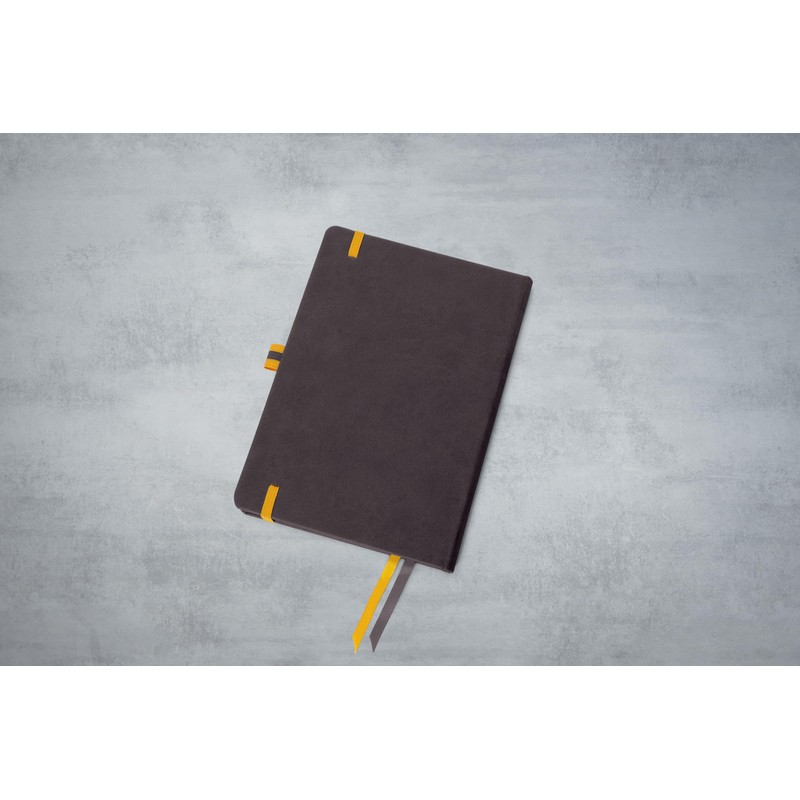 Sigel LS106 Linescape Notebook Squared Approx. A5 Dark Grey Yellow