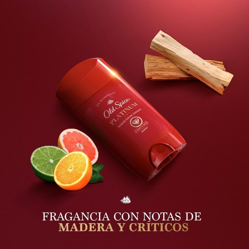 Old Spice Barra Desodorante Premium Platinum De 85 g