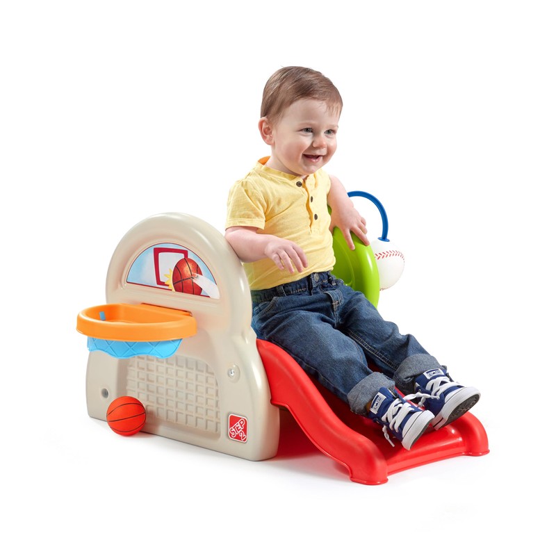 Step2 Sports-Tastic Activity Center, Toddler Sports Playset, Indoor/Outdoor Slide, Play