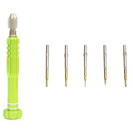 TKTK Repair Tools JF-6688 5 in 1 Metal Multi-purpose Pen Style Screwdriver Set for Phone Repair(Green) (Color : Green)