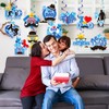 Fathers Day Decorations, 36Pcs Happy Fathers Day Hanging Swirl Streamer