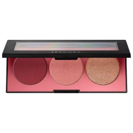 Sephora Trio Face Palette: Blush, Highlighter EMPOWER berry,rose gold,copper NIB