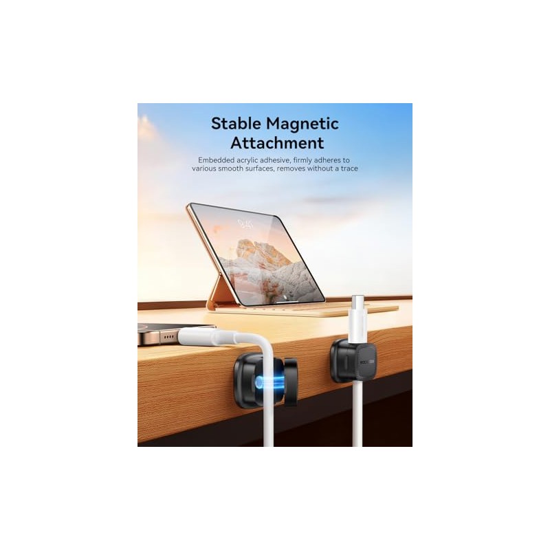 30-Pack Magnetic Cable Clips - Ultimate Cord Organizer