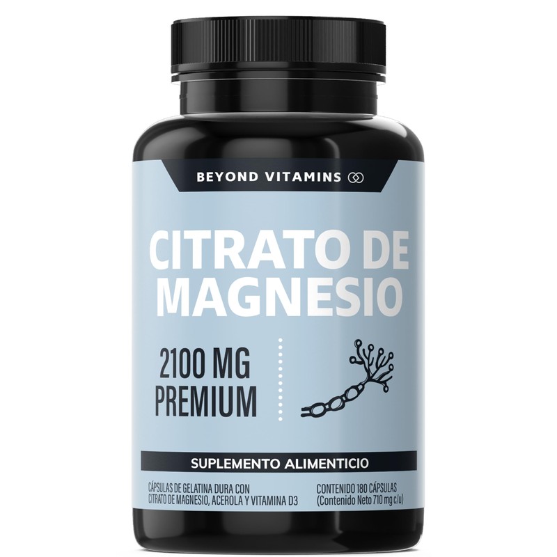 Beyond Vitamins Citrato de Magnesio 2100mg Magnesium Citrate de180 caps